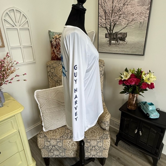 Guy Harvey White and Blue Rash Guard - Picture 7 of 7